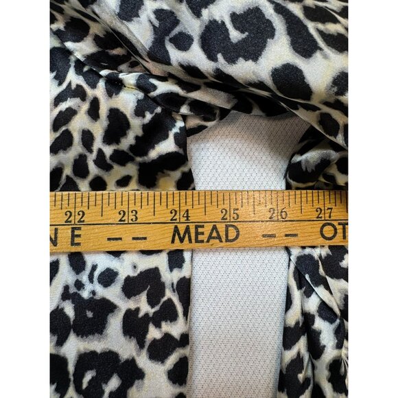 By Pink Womens Sleepwear Leopard Print Pajama Set Extra Large Black Tan - Picture 6 of 16